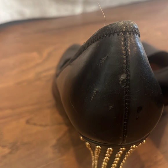 Classic Black Heels with Gold Studs - Picture 5 of 7